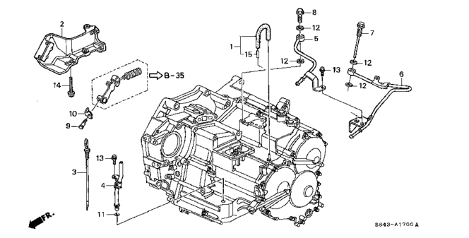 TRANSMISSION - AUTOMATIC/AT OIL LEVEL GAUGE (V6) for 1999 Honda ACCORD SEDAN #1