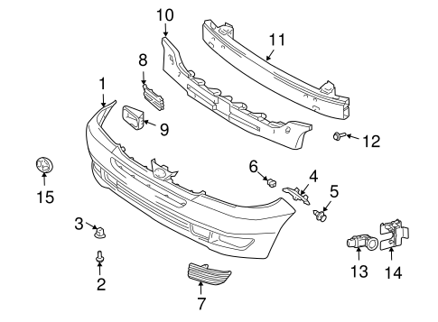 BODY/EXTERIOR TRIM - FRONT BUMPER for 2004 Toyota Sienna #1