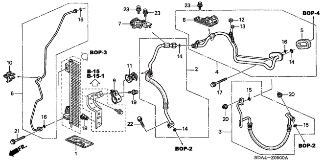 Body/Air Conditioning/A/C Hoses - Pipes for 2003 Honda ACCORD SEDAN #1