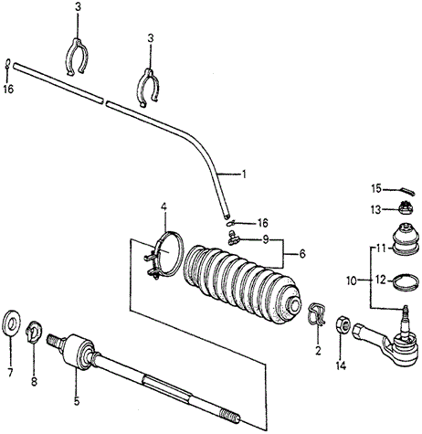 Chassis/Tie Rod for 1982 Honda ACCORD SEDAN #1