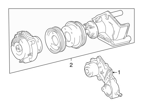 COOLING SYSTEM/WATER PUMP for 2003 Toyota Tacoma #1
