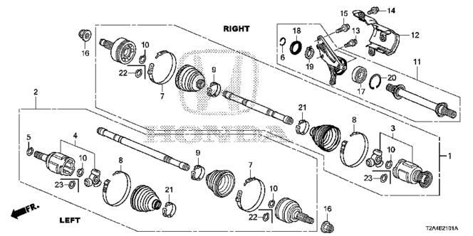 Chassis/Driveshaft - Half Shaft (V6) for 2013 Honda ACCORD SEDAN #1