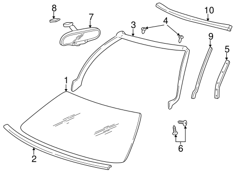Body/Reveal Moldings for 2000 Chevrolet Corvette #1