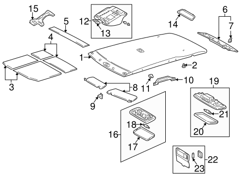BODY/INTERIOR TRIM - ROOF for 2000 Toyota 4Runner #1