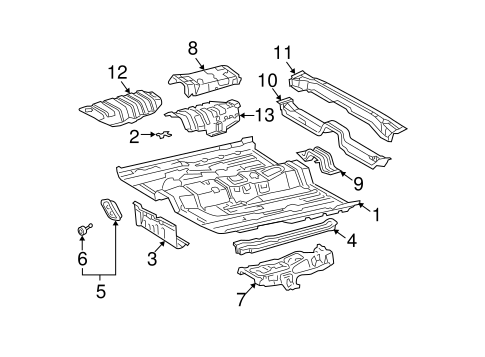 BODY/FLOOR & RAILS for 2002 Toyota Avalon #1