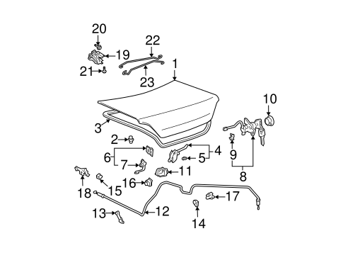 Body/Lid & Components for 2002 Toyota Solara #2