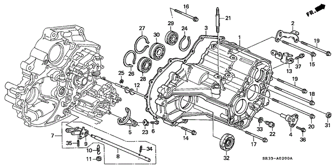 Transmission - Automatic/AT Transmission Housing for 1992 Honda CIVIC HATCHBACK #1