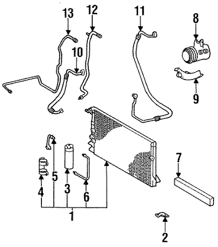 HVAC/CONDENSER, COMPRESSOR & LINES for 1996 Toyota Previa #3