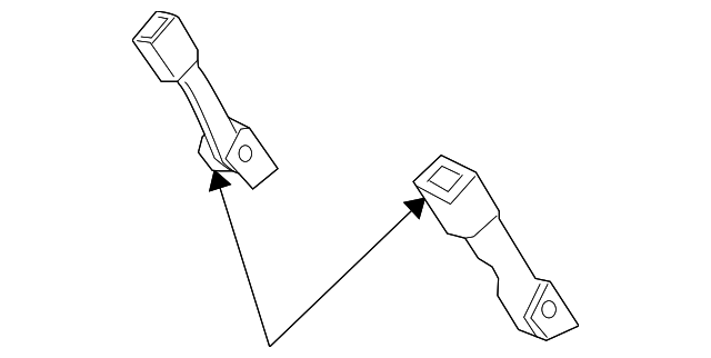 6F2Z-17611B66-CA Деталь CENTER BUCKLE, LEFT