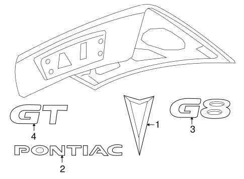 G8 EXTERIOR TRIM - TRUNK