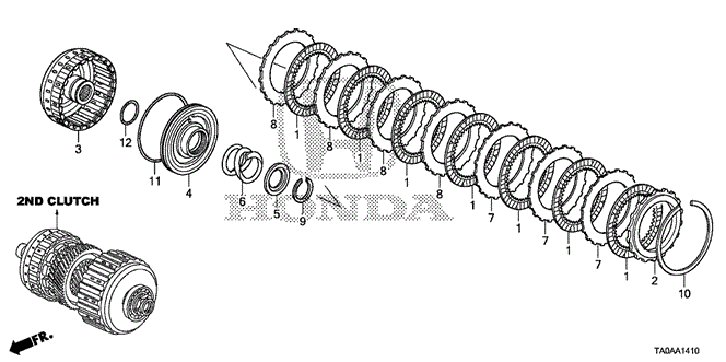 TRANSMISSION - AUTOMATIC/AT CLUTCH (2ND) (V6) for 2012 Honda ACCORD SEDAN #1