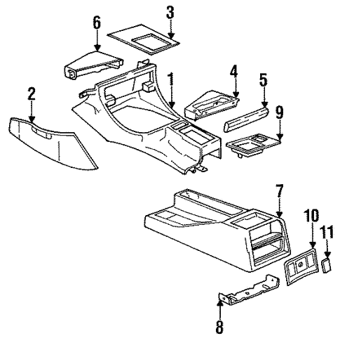 Center Console for 1989 BMW 735i #0