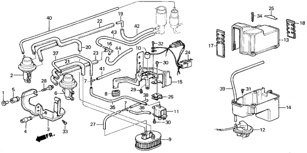 ELECTRICAL / EXHAUST / HEATER / FUEL/CONTROL BOX (3) (GL: '85-'87) for 1987 Honda CIVIC SEDAN #1