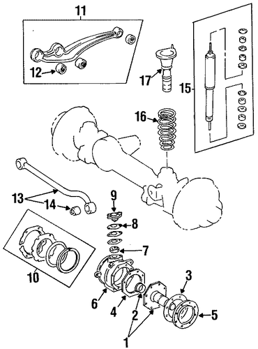 FRONT SUSPENSION/SUSPENSION COMPONENTS for 1996 Toyota Land Cruiser #2
