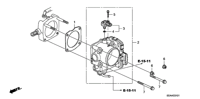 Engine/Throttle Body (V6) for 2007 Honda ACCORD SEDAN #1