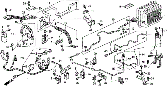 BODY / AIR CONDITIONING/A/C HOSES - PIPES for 1991 Honda ACCORD COUPE #1