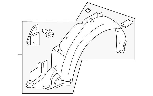 32010133 Деталь FENDER LINER, LEFT