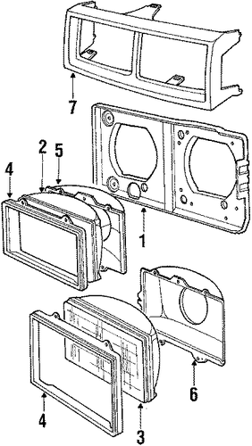 740 HEADLAMP COMPONENTS