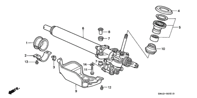 Chassis/P.S. Gear Box for 1991 Honda ACCORD SEDAN #1