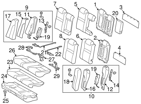 BODY/REAR SEAT COMPONENTS for 2013 Toyota Camry #1