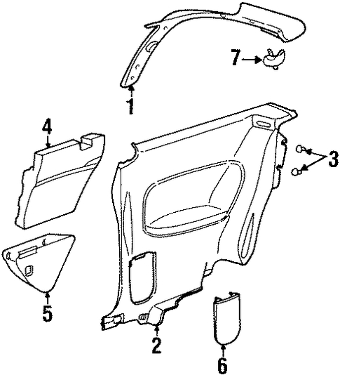 SC1 INTERIOR TRIM - QUARTER PANELS