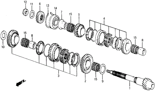 TRANSMISSION - MANUAL/MT COUNTERSHAFT for 1984 Honda CIVIC 5-DOOR #1