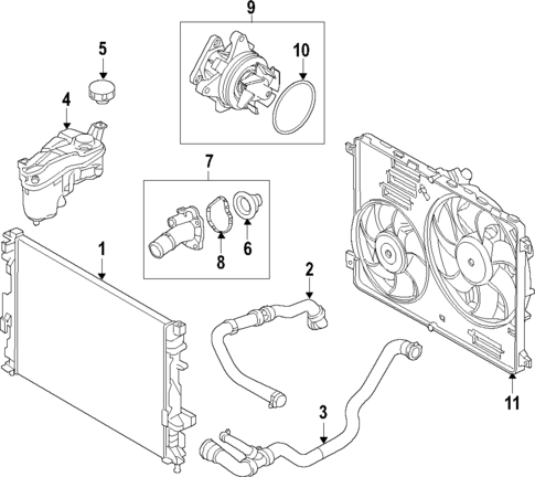 Radiator & Components for 2014 Land Rover LR2 #1
