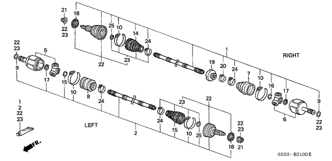 CHASSIS/DRIVESHAFT for 1987 Honda ACCORD SEDAN #1