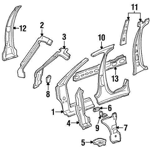 Sable CENTER PILLAR & ROCKER