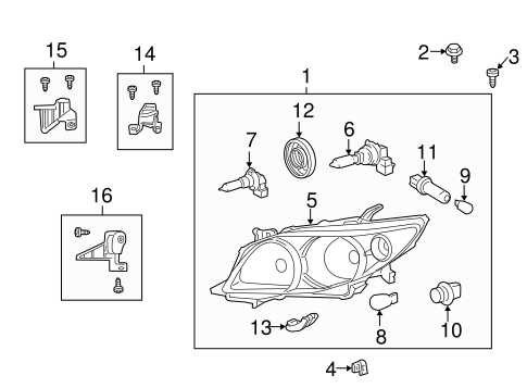 ELECTRICAL/HEADLAMP COMPONENTS for 2011 Toyota Corolla #3