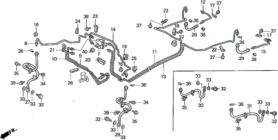 CHASSIS/BRAKE LINES (1) for 1992 Honda CIVIC HATCHBACK #1