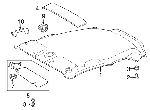 BODY/INTERIOR TRIM - ROOF for 2015 Scion iQ #1