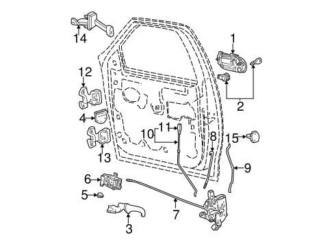 Body/Lock & Hardware for 2001 Ford F-150 #1