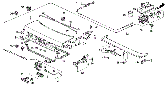 Trunk Lid for 1991 Honda Accord #1