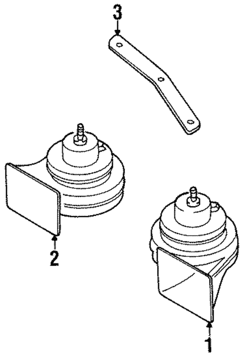 Horn for 1994 Audi Cabriolet #0