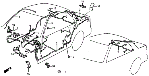 Cabin Wire Harness for 1984 Honda Prelude #0