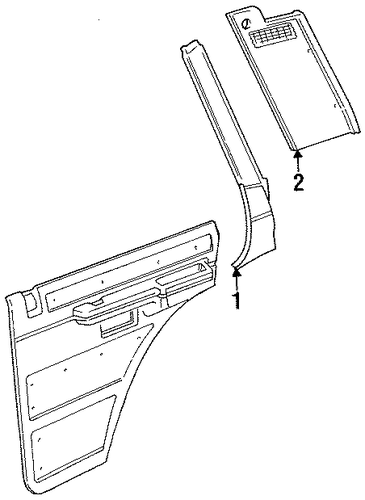Defender 110 INTERIOR TRIM - QUARTER PANELS