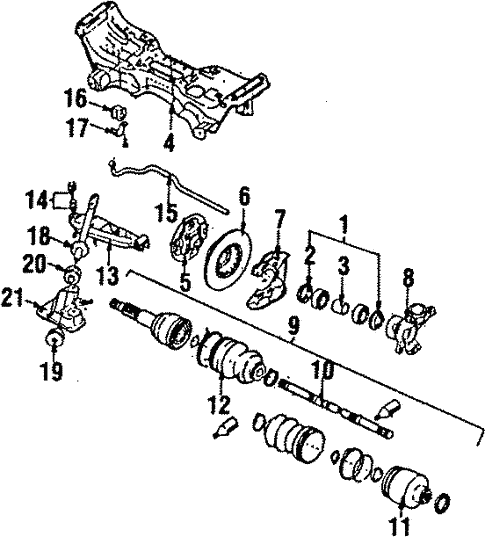 Front Suspension for 1988 Subaru RX #0