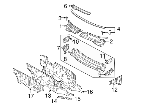BODY/COWL for 2007 Toyota Matrix #1