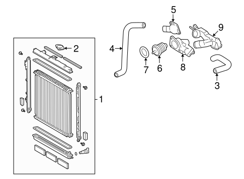 COOLING SYSTEM/RADIATOR & COMPONENTS for 2007 Toyota Tundra #1