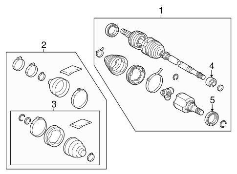 FRONT SUSPENSION/DRIVE AXLES for 2016 Toyota Prius #1