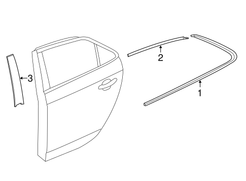 9-5 EXTERIOR TRIM - REAR DOOR
