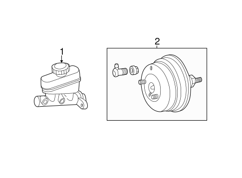 Master Cylinder - Components On Dash Panel for 2003 Ford Ranger #1