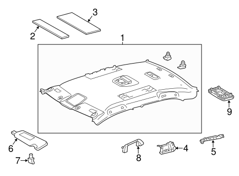 BODY/INTERIOR TRIM - ROOF for 2012 Toyota Camry #2