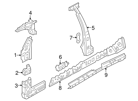 Center Pillar for 2003 Volkswagen Passat #0