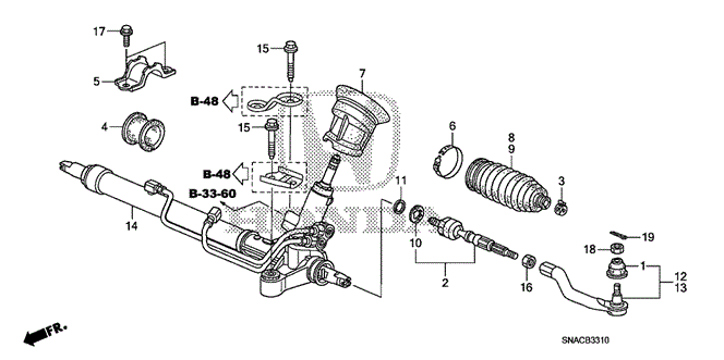 CHASSIS/P.S. GEAR BOX (HPS) for 2010 Honda CIVIC SEDAN #1