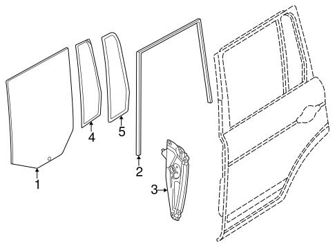 Range Rover GLASS - REAR DOOR