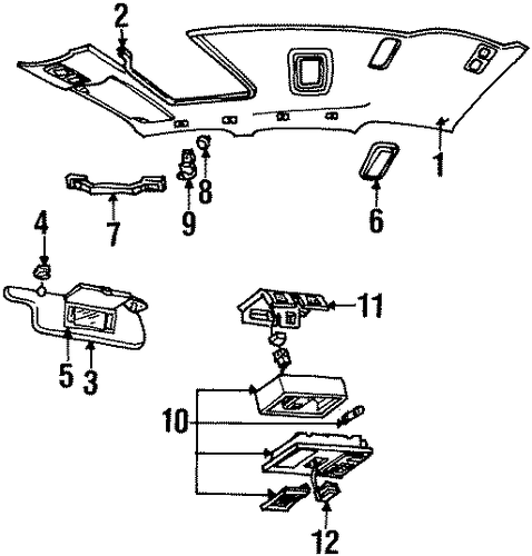 Town Car INTERIOR TRIM - ROOF