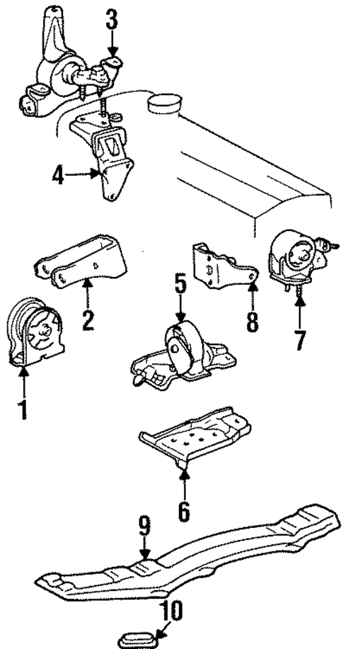 ENGINE/ENGINE & TRANS MOUNTING for 1996 Toyota Celica #1