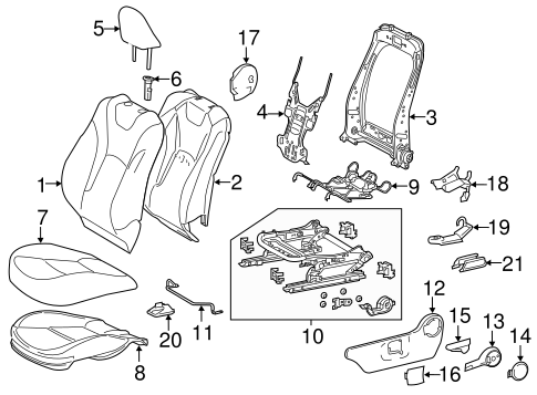 BODY/DRIVER SEAT COMPONENTS for 2016 Toyota Prius #1